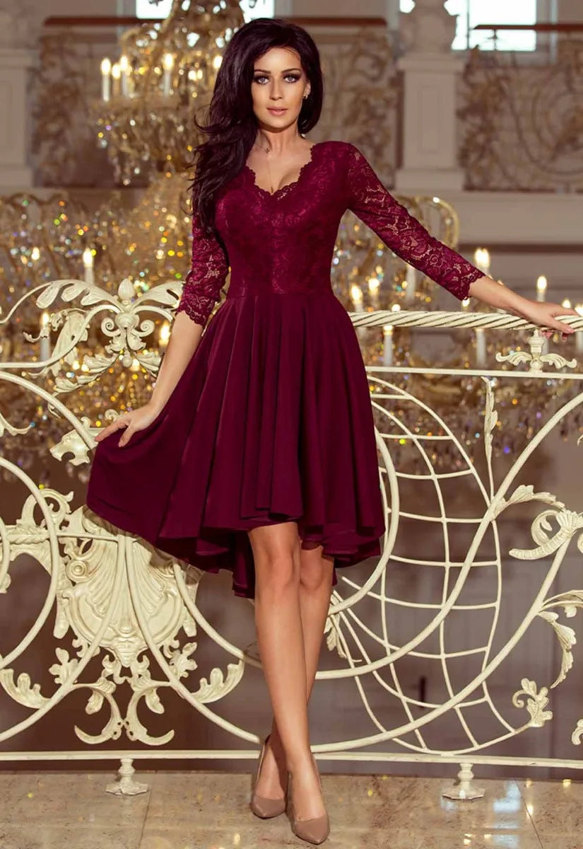 LBD Exclusive Burgundy Nicolle Party Dress