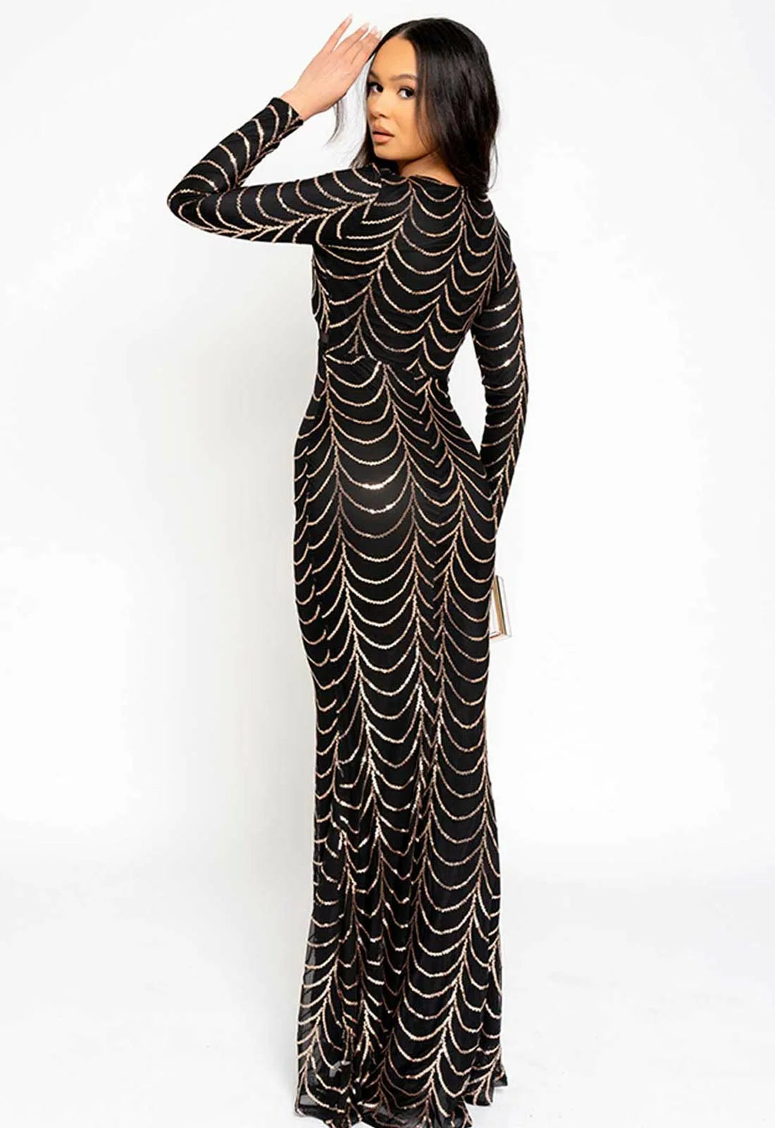 Nazz Collection Gold Darkest Secret Maxi Dress-112415