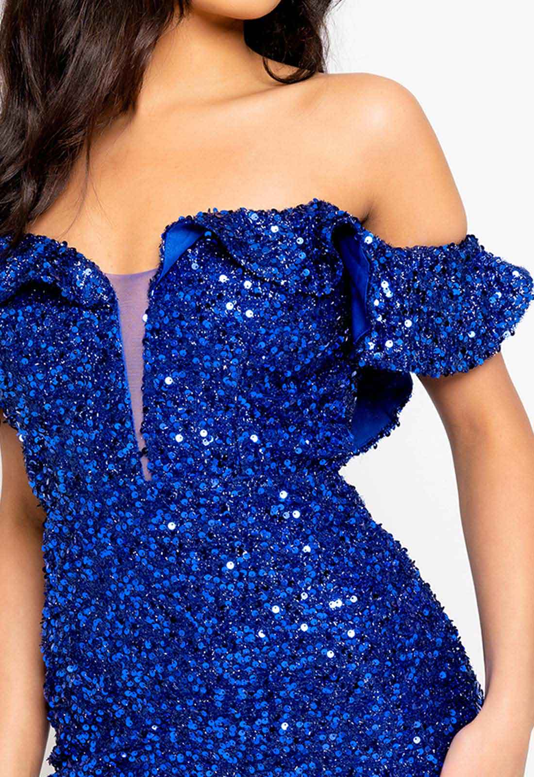 Nazz Collection Blue Eclipse Sequin Maxi Dress-112167