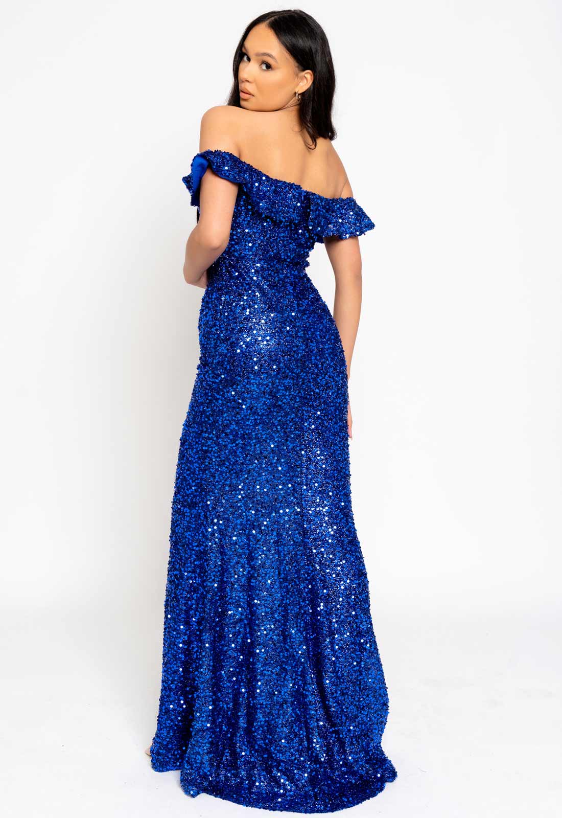 Nazz Collection Blue Eclipse Sequin Maxi Dress-112168