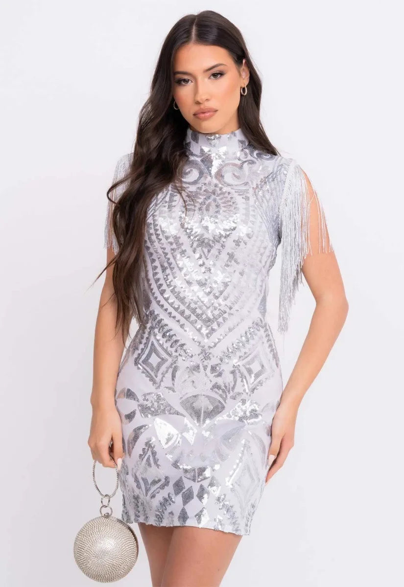 Nazz Collection Silver Kylie Mini Dress
