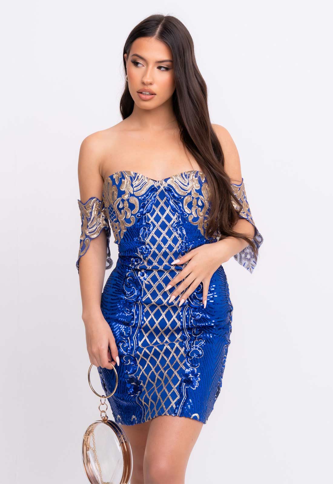 Nazz Collection Blue Rumour Mini Dress-0