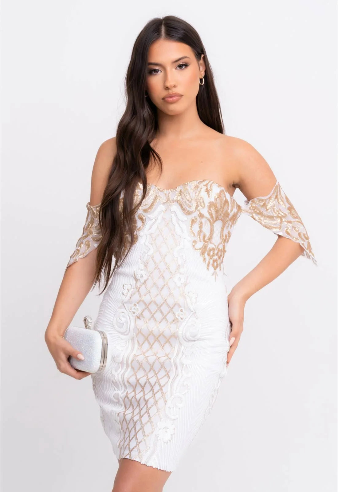 Nazz Collection White Rumour Mini Dress-0