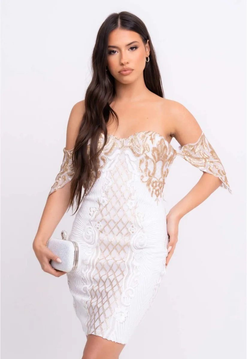 Nazz Collection White Rumour Mini Dress