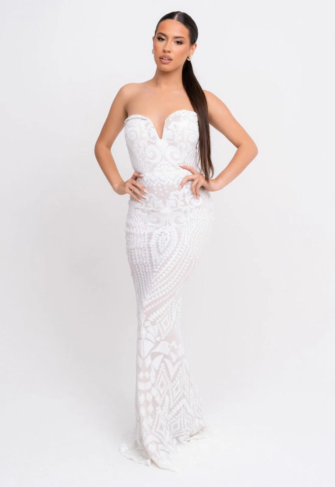 Nazz Collection White Kenza Maxi Dress-106636