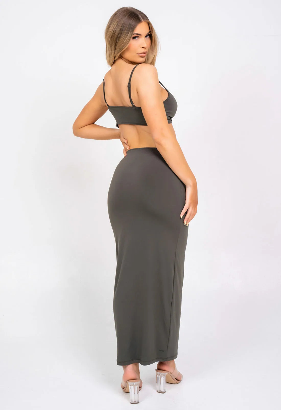 Nazz Collection Khaki Over It Maxi Dress-101405