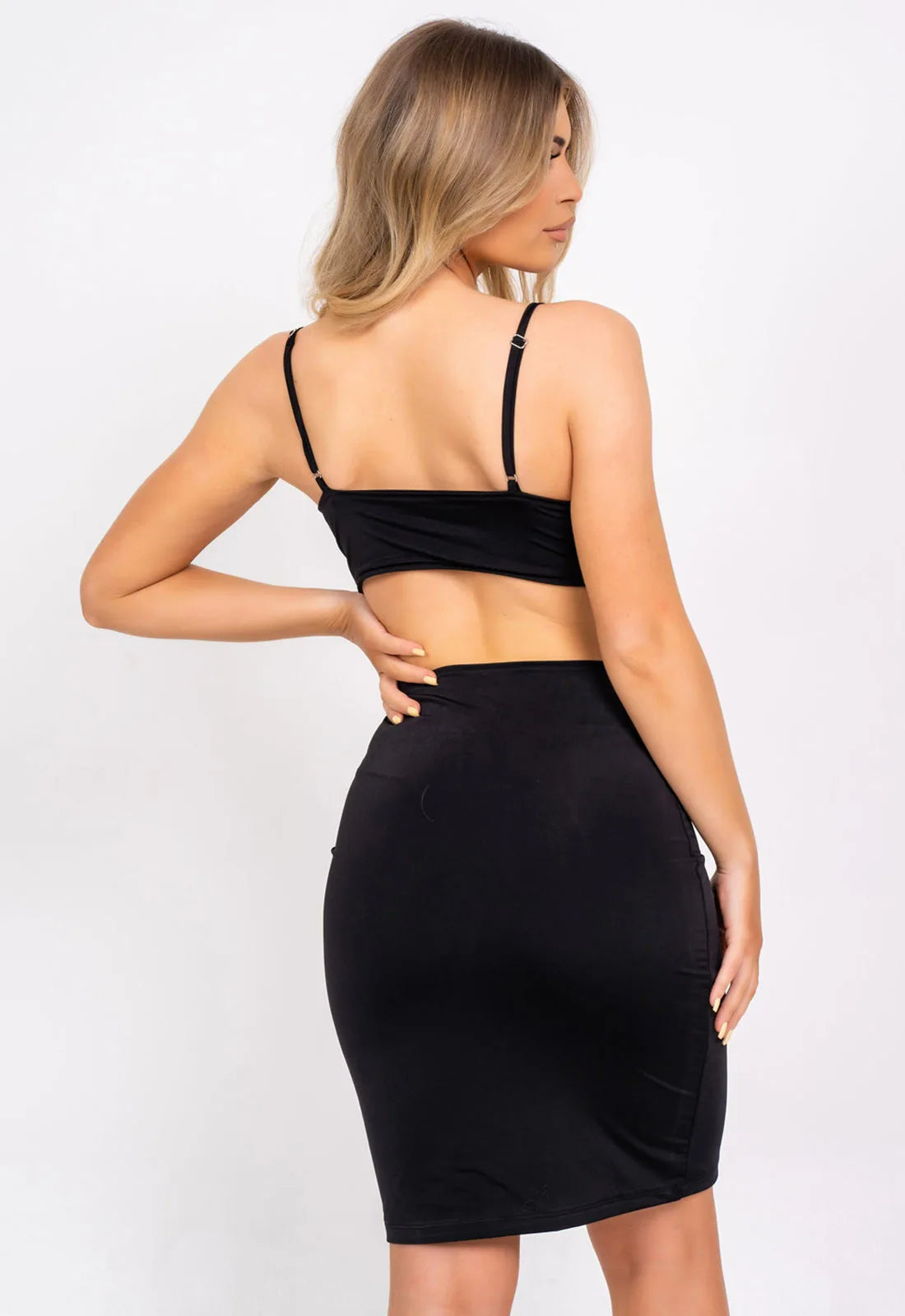 Nazz Collection Black Try Your Luck Midi Dress-101423