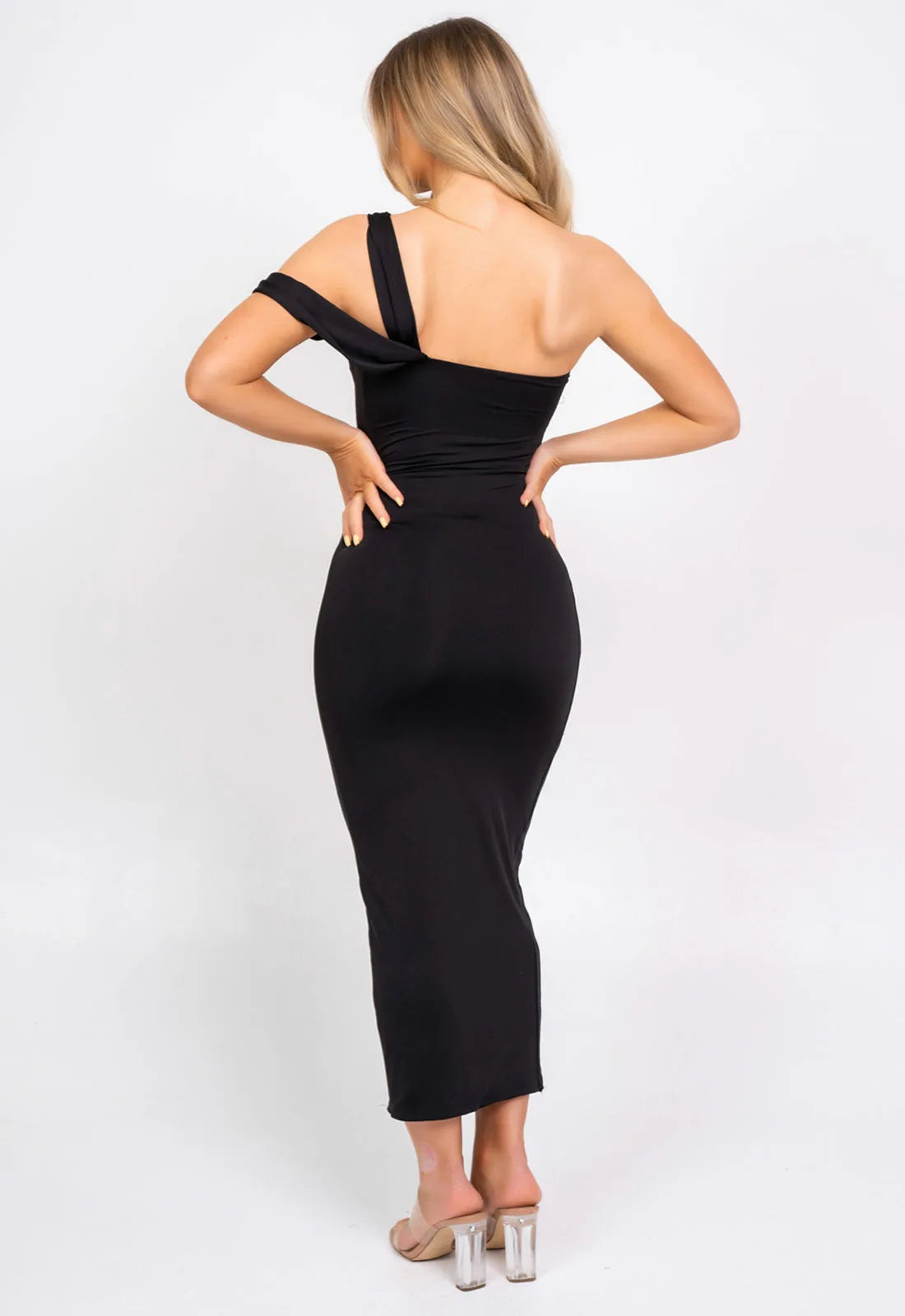 Nazz Collection Black Chantelle Midi Dress-101512