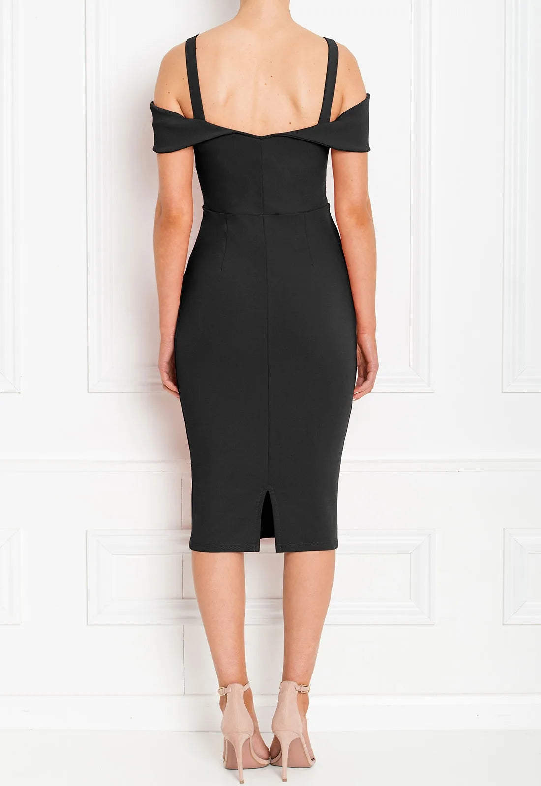 Honor Gold Olivia Black Pencil Hem Dress-30871