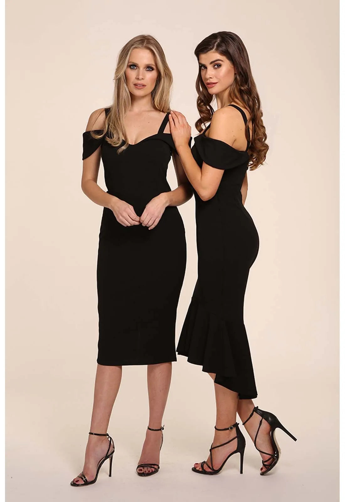 Honor Gold Olivia Black Pencil Hem Dress-30870