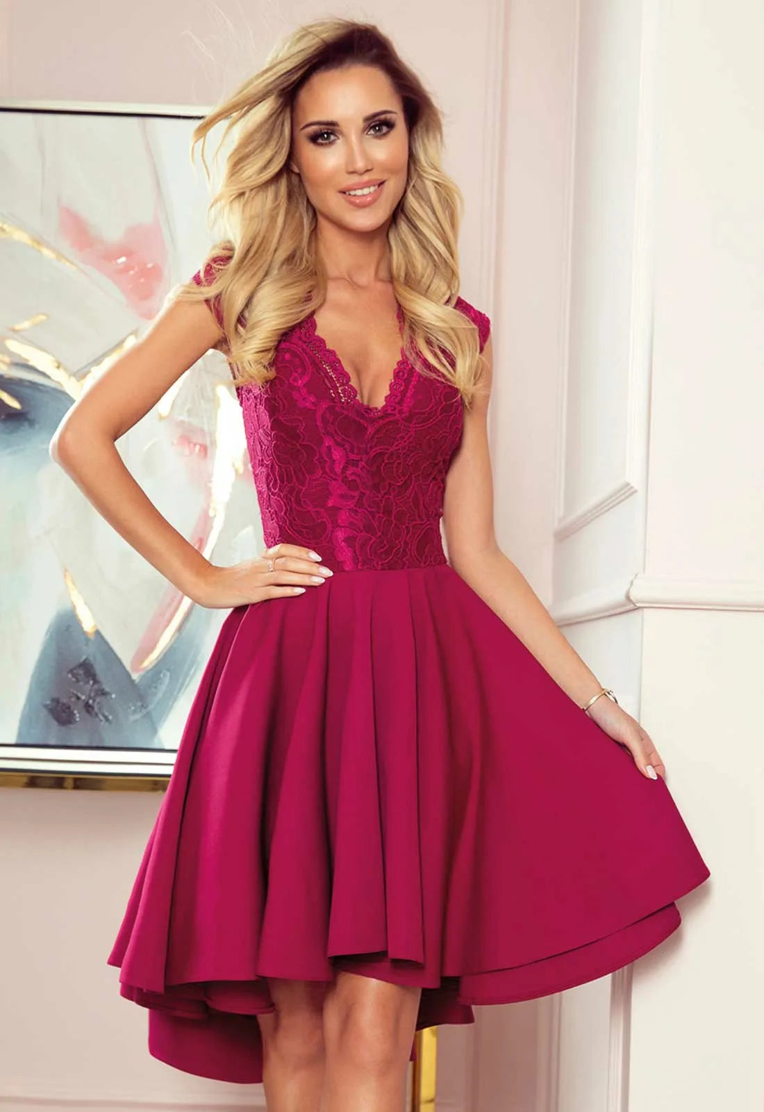 LBD Exclusive Burgundy Patricia Party Dress-97192