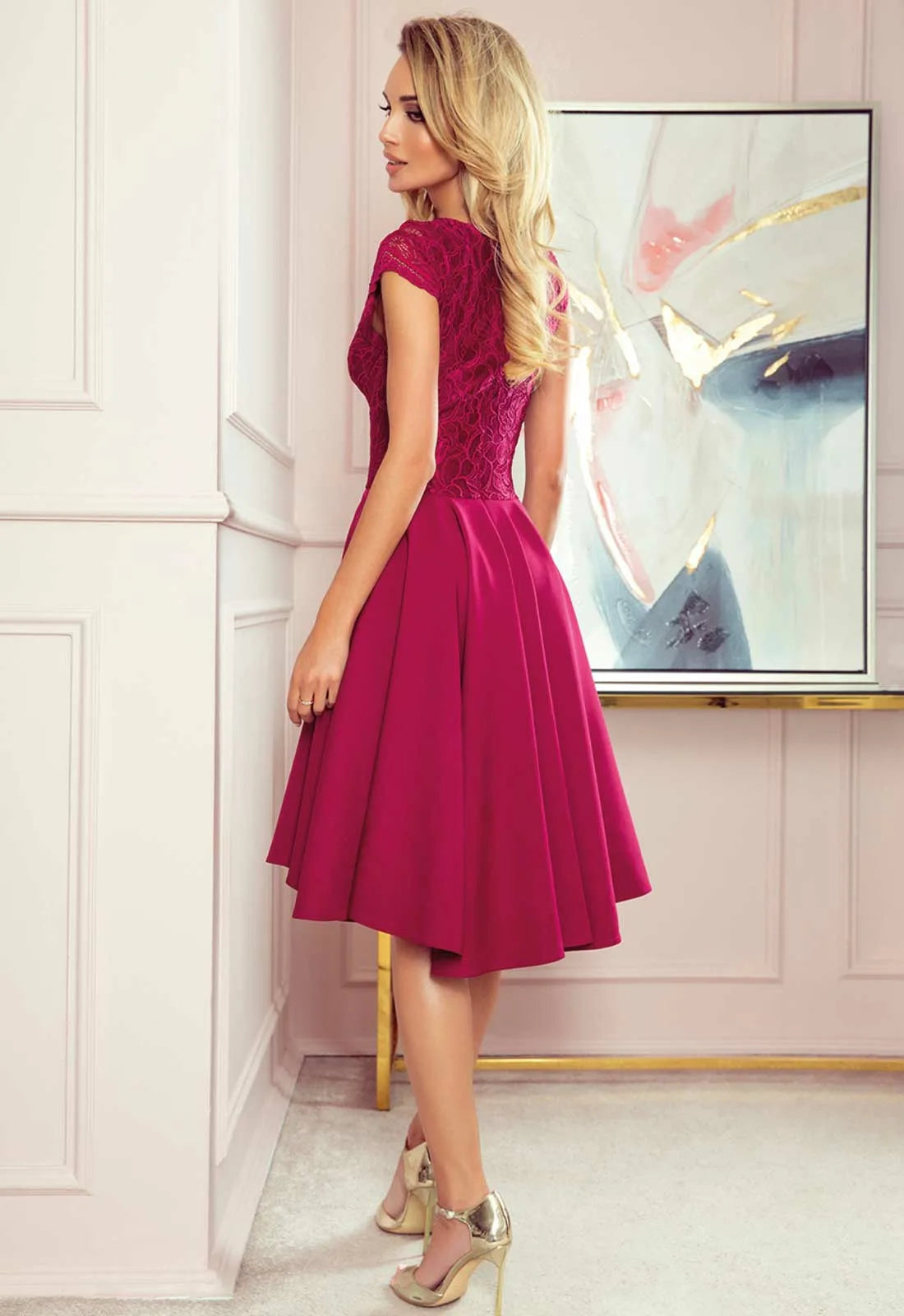 LBD Exclusive Burgundy Patricia Party Dress-97193
