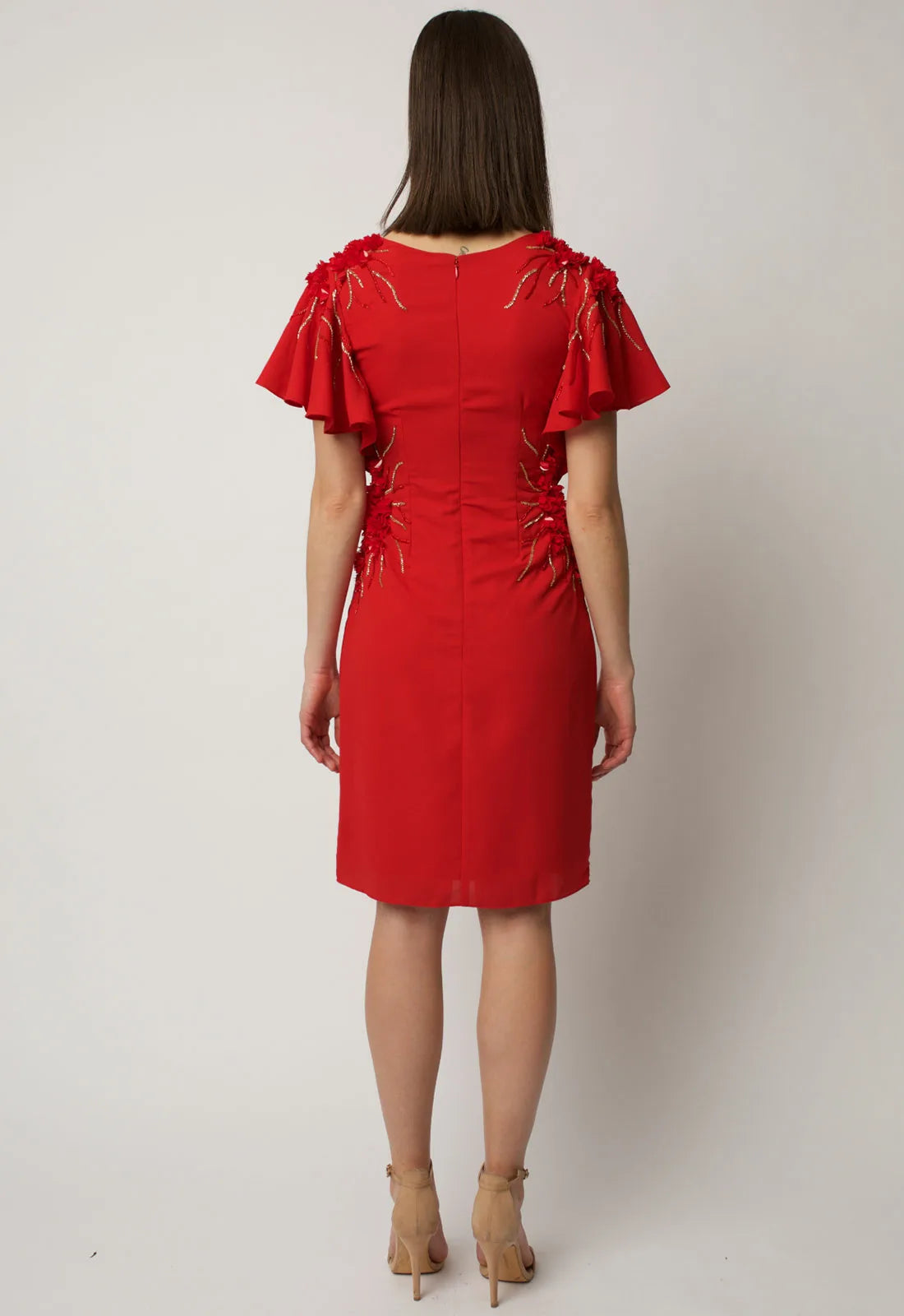 Raishma Red Malia Midi Dress-84058