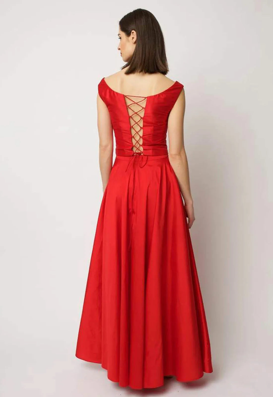 Raishma Couture Red Taffeta Top-98904