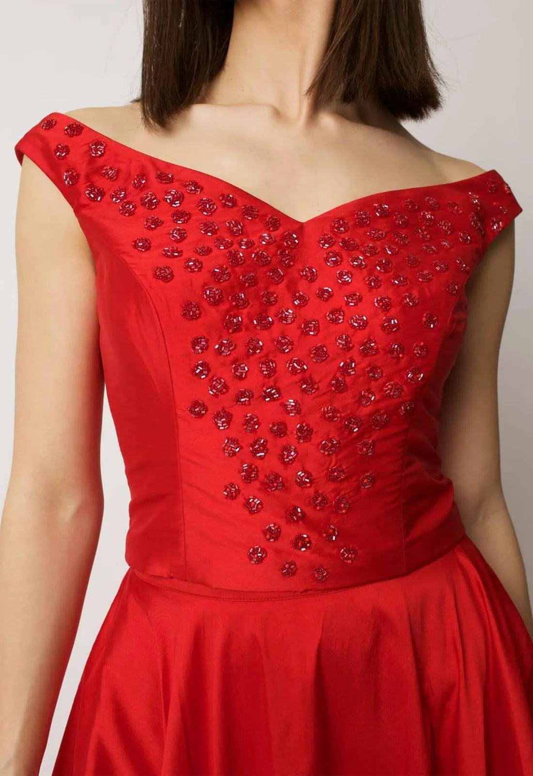 Raishma couture Red Taffeta Top