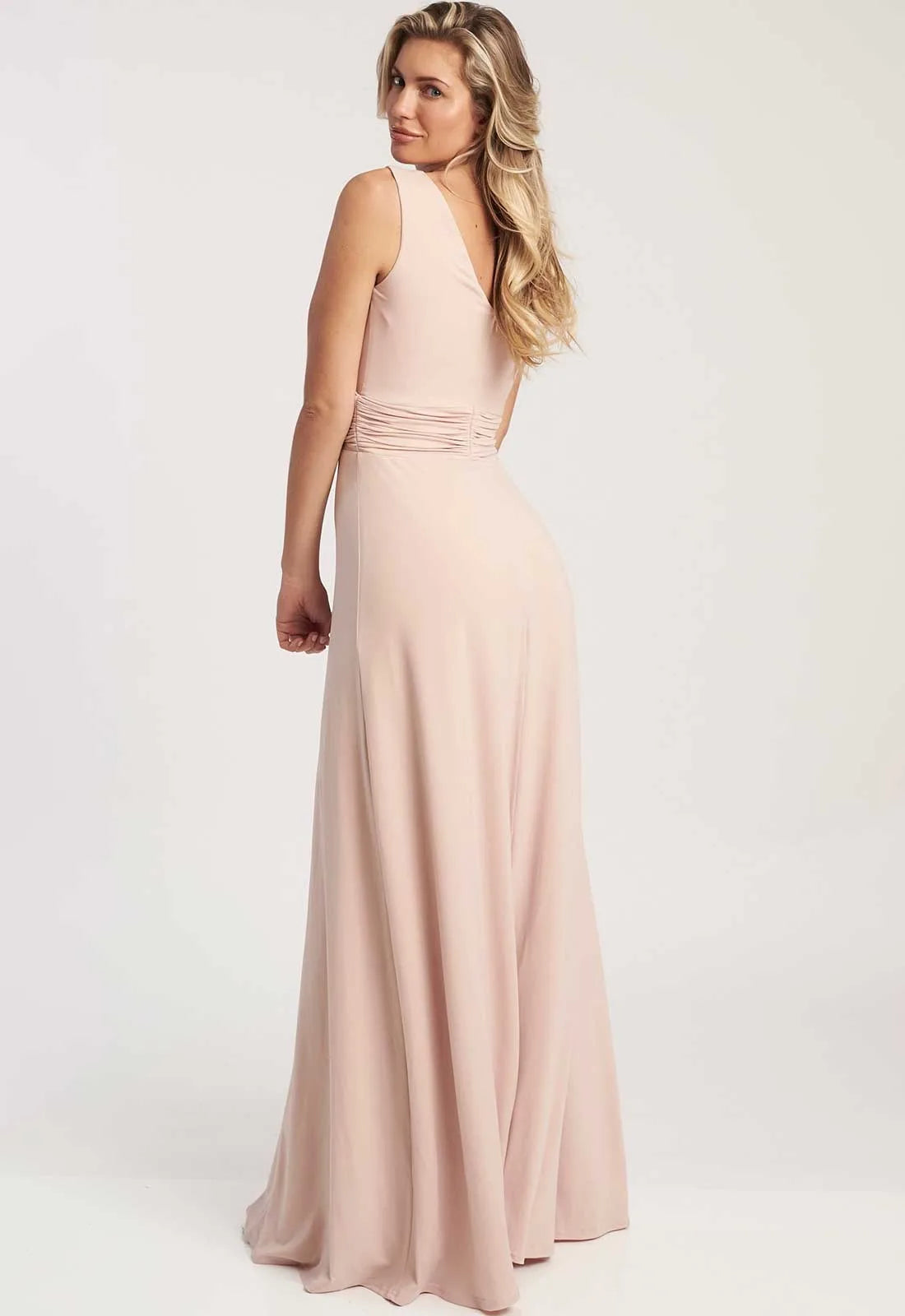 Revie London Peach Liana maxi Dress-42586