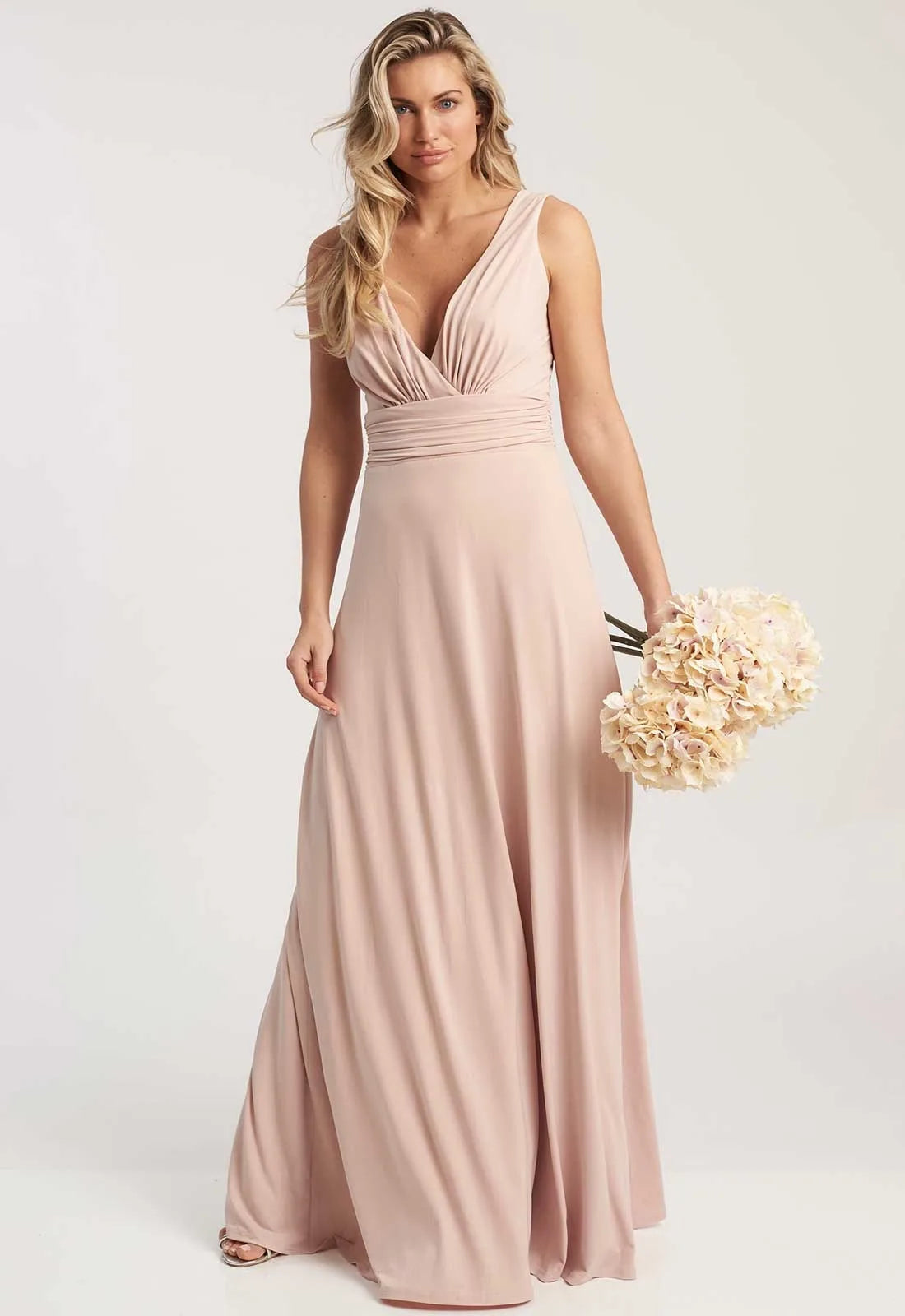 Revie London Peach Liana maxi Dress-42587