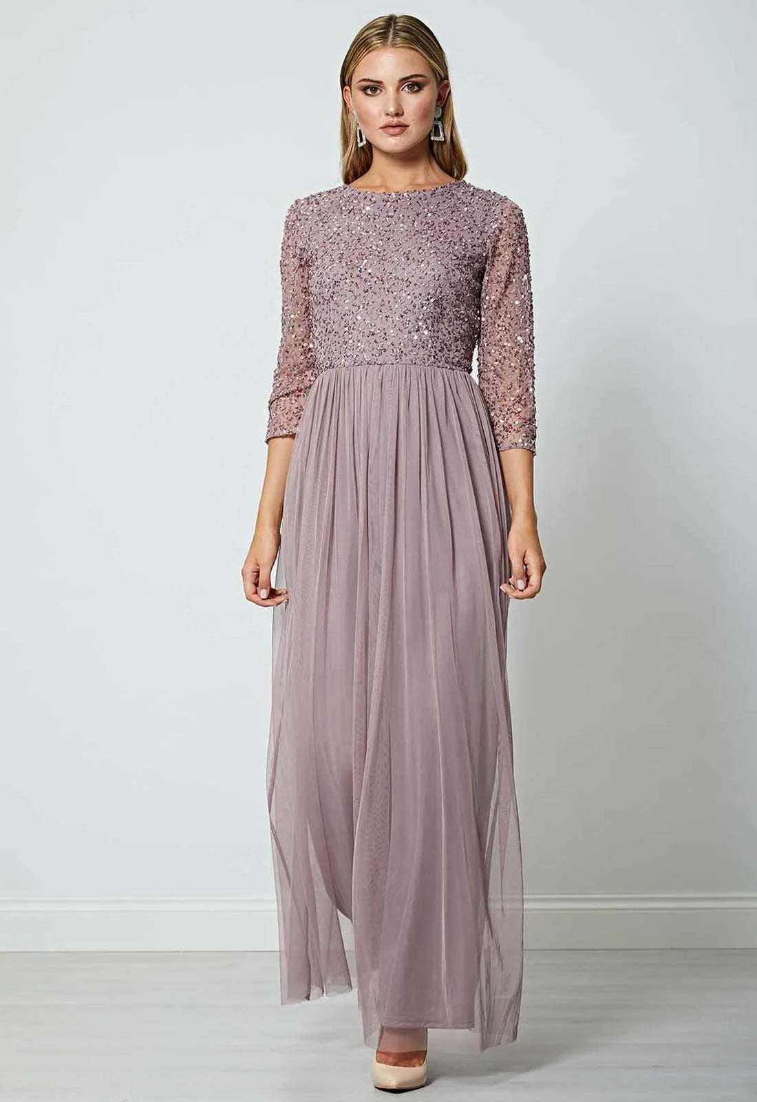 ANGELEYE Lavender Clara Sequin Maxi Dress-64152