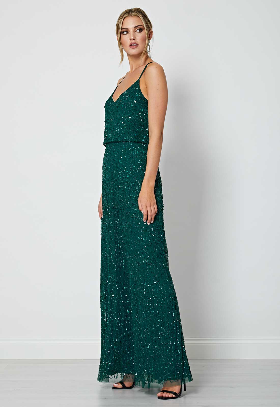 ANGELEYE Green Lucy Embellished Maxi Dress-105700