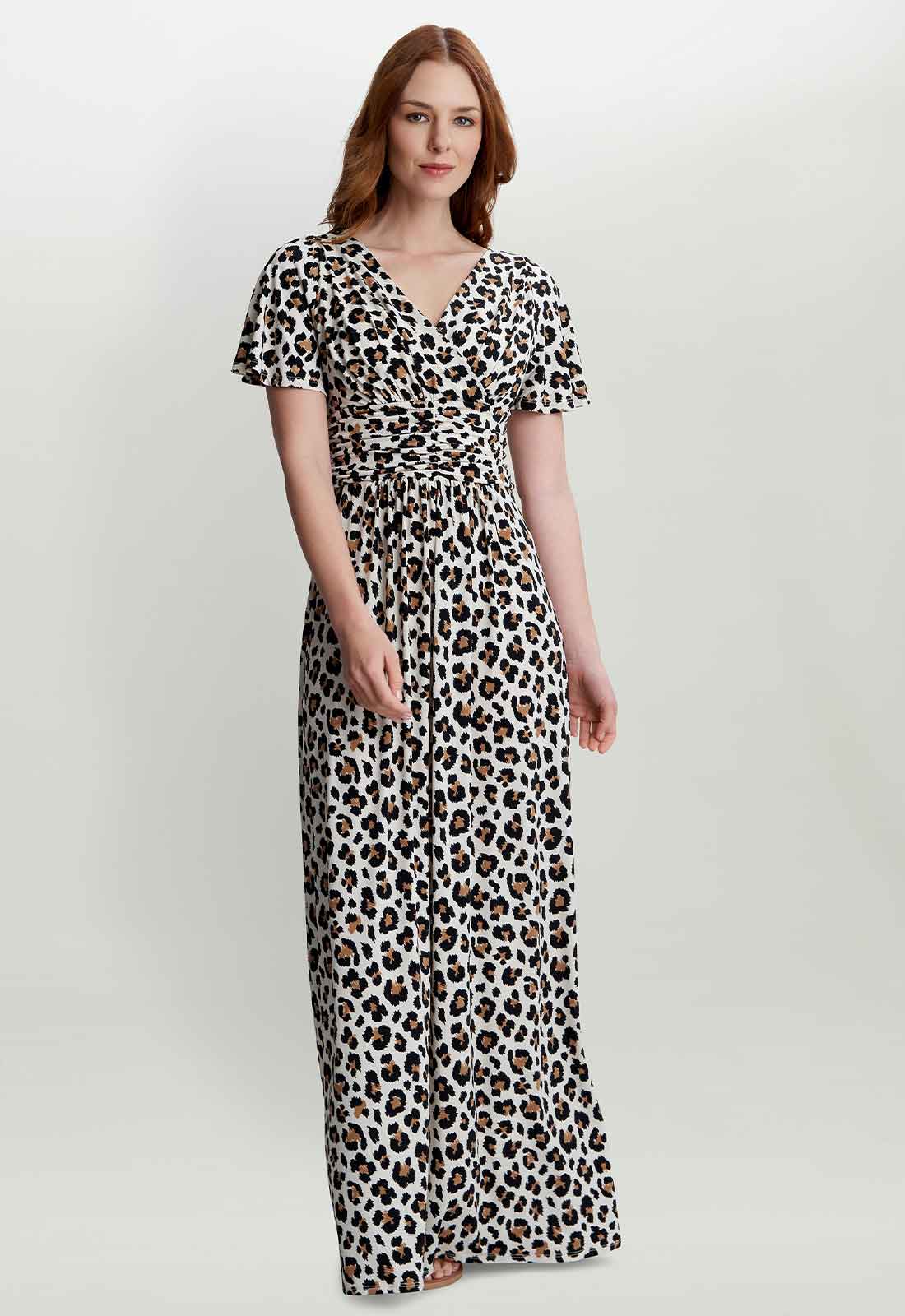 Gina Bacconi Salina Print Maxi Dress-112950