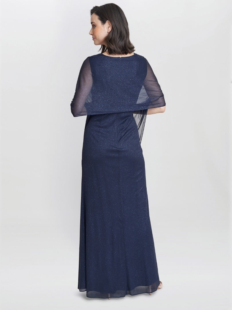 Gina Bacconi Alicia Maxi Dress With Embellishment And Matching Shawl