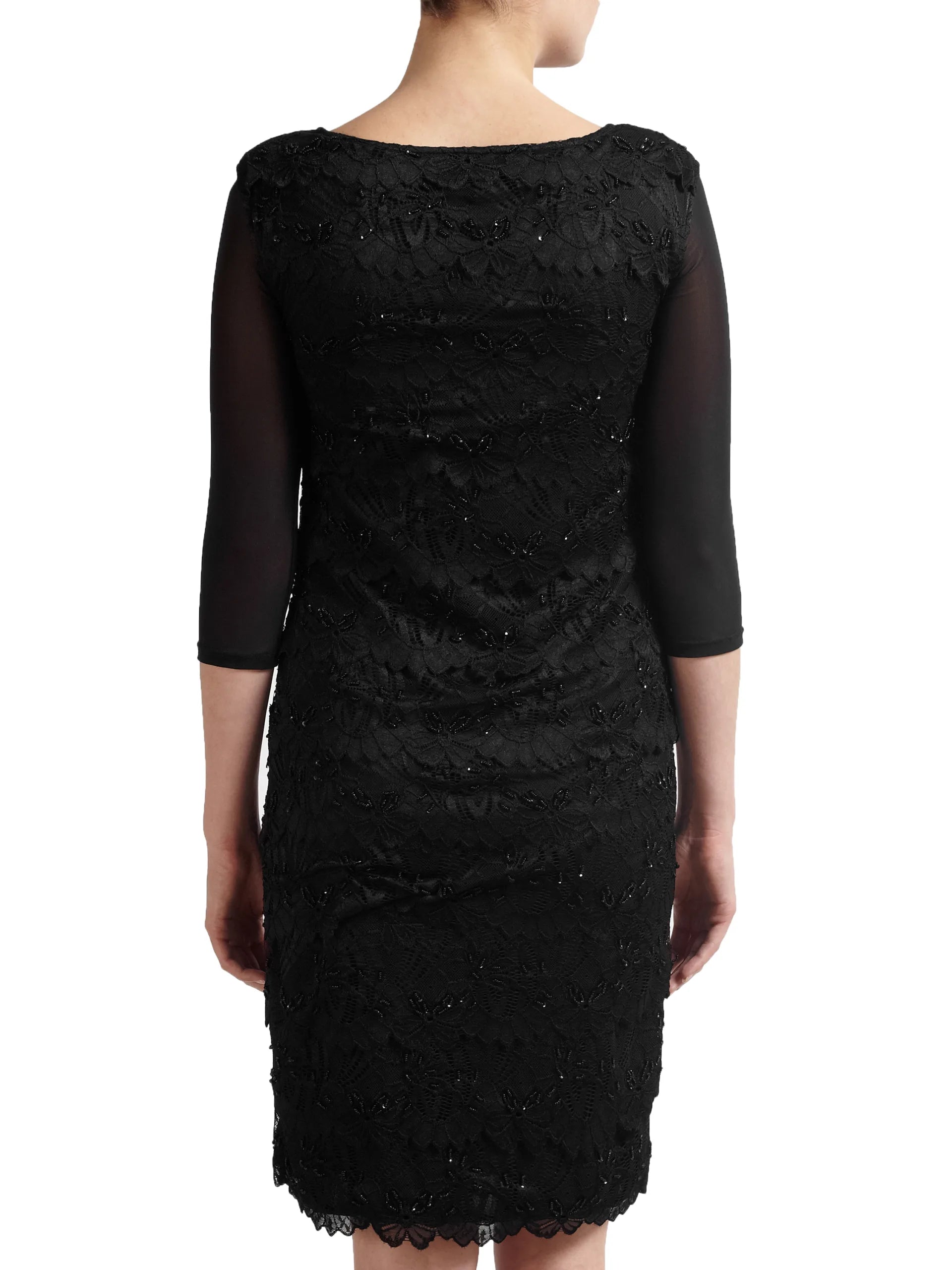 Gina Bacconi Black Mesh Sleeve Under Top