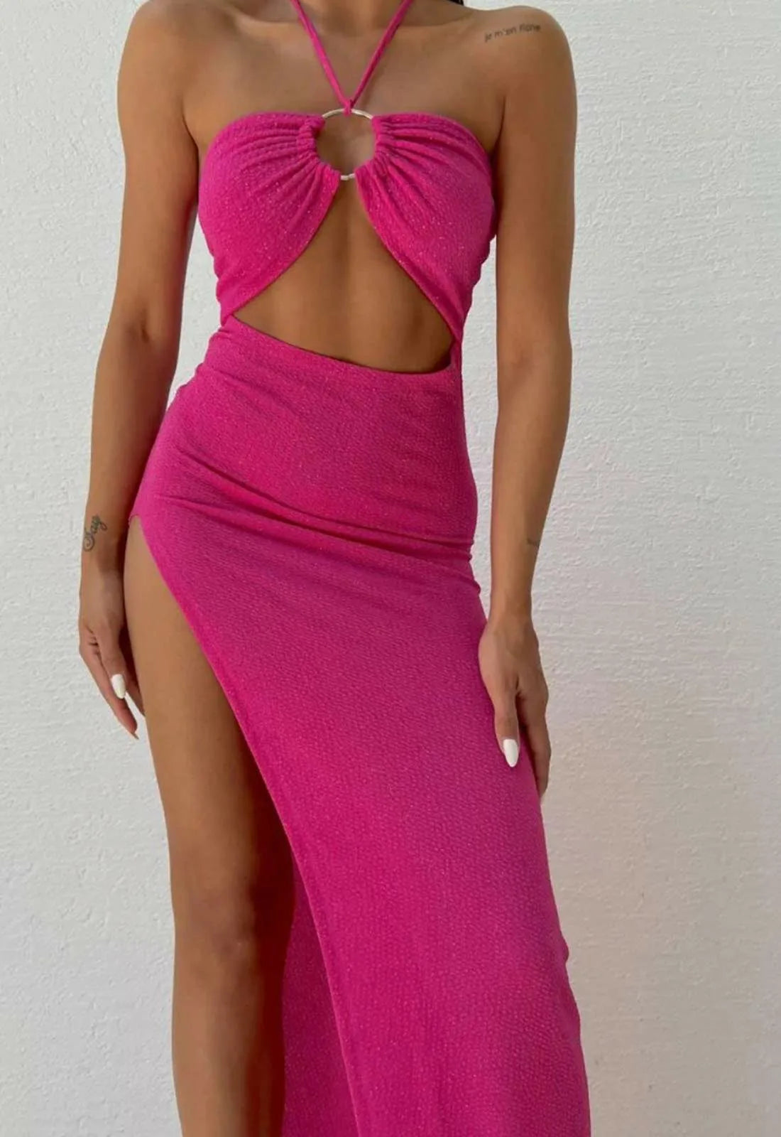 Nazz Pink So Femme Top and Skirt Dress-115584