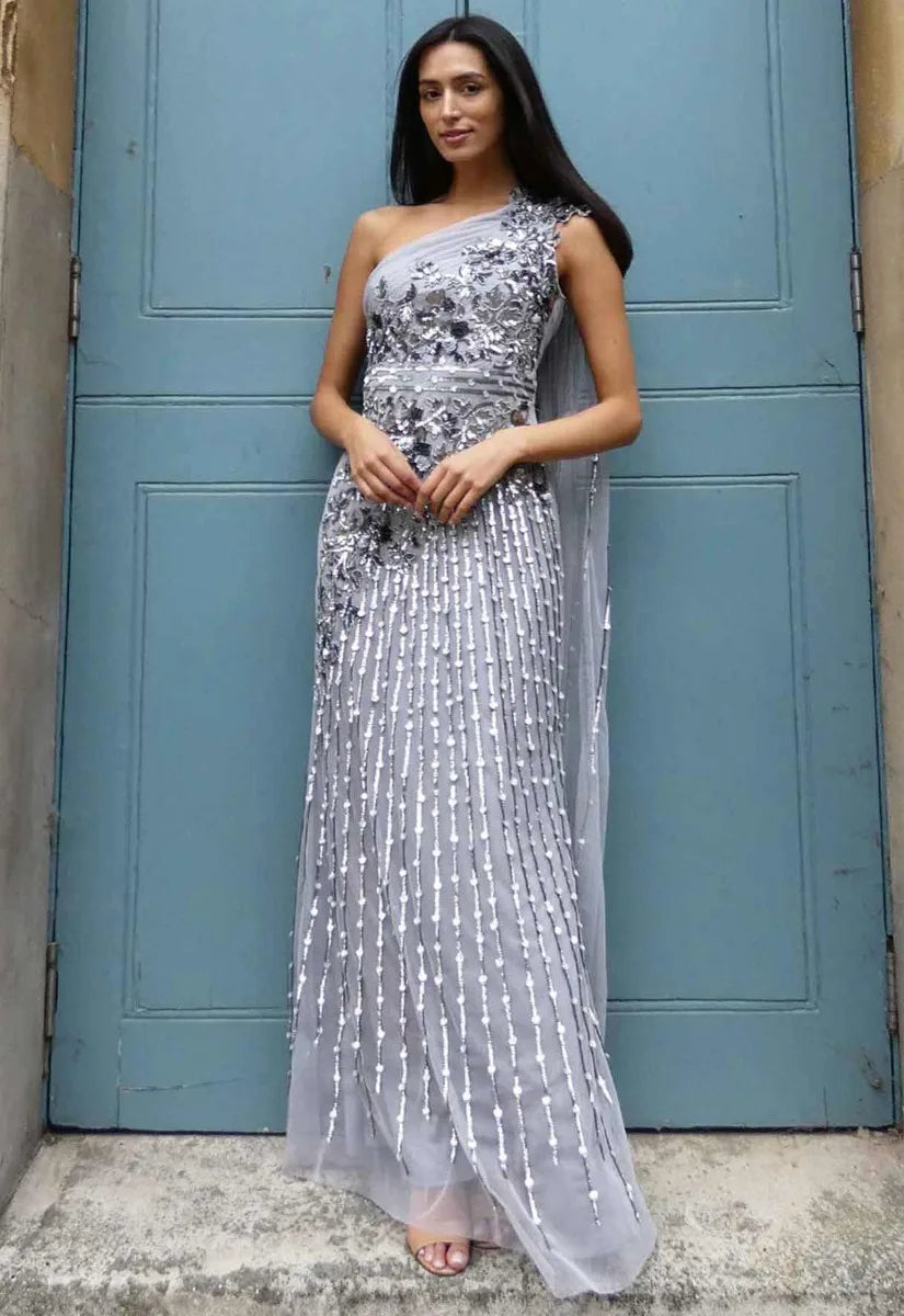 Raishma Couture Grey Sorrel Gown