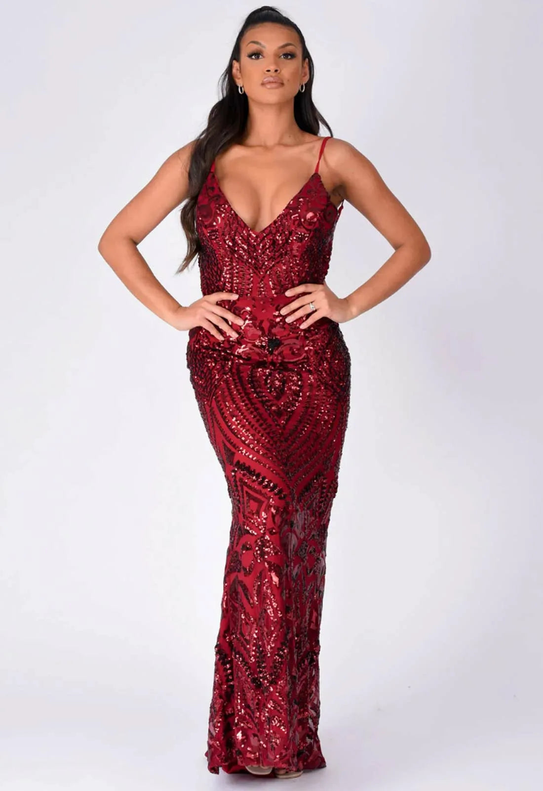 Nazz Collection Red Spotlight Maxi Dress-117768