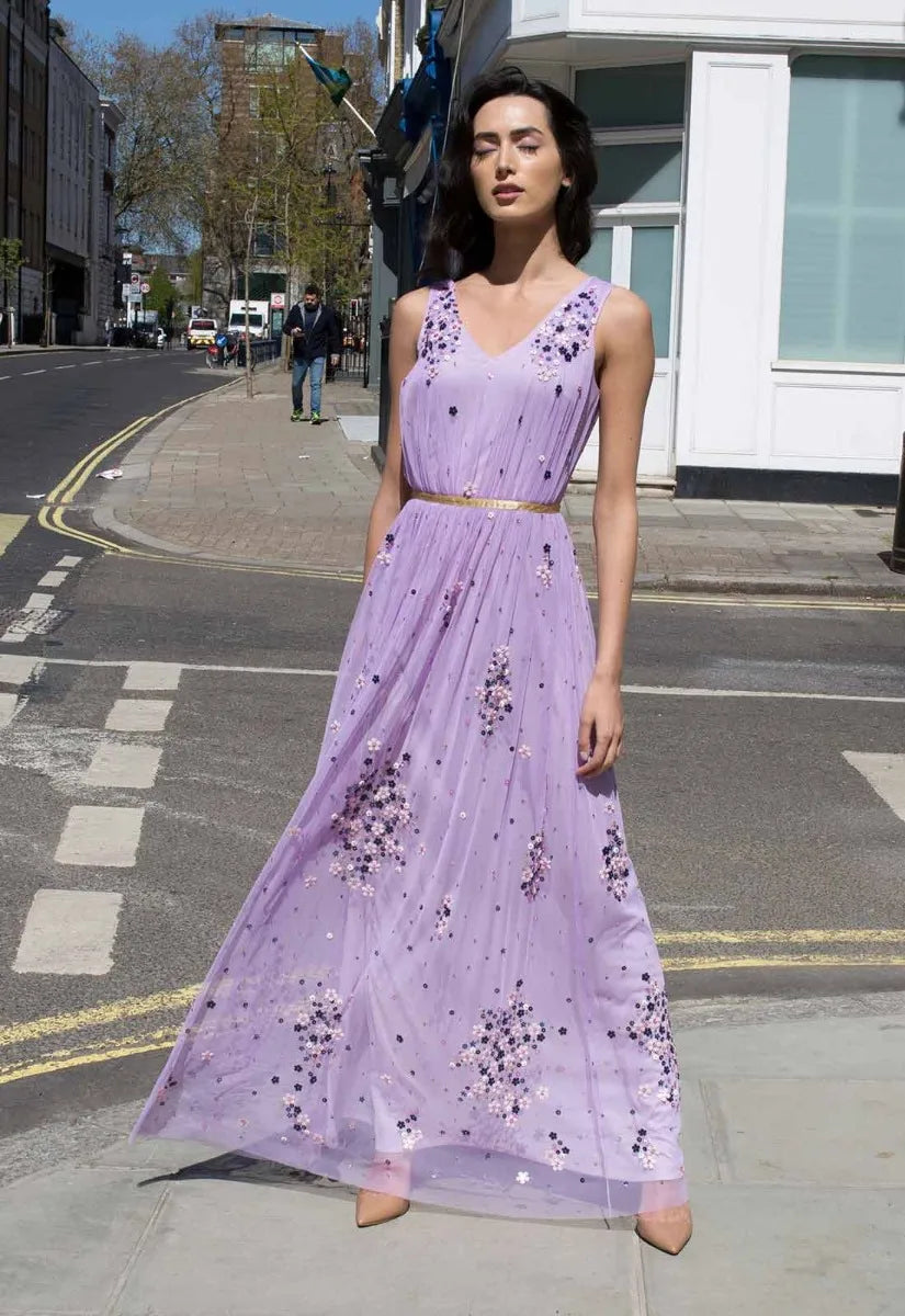 Raishma Lilac Summer Maxi Dress