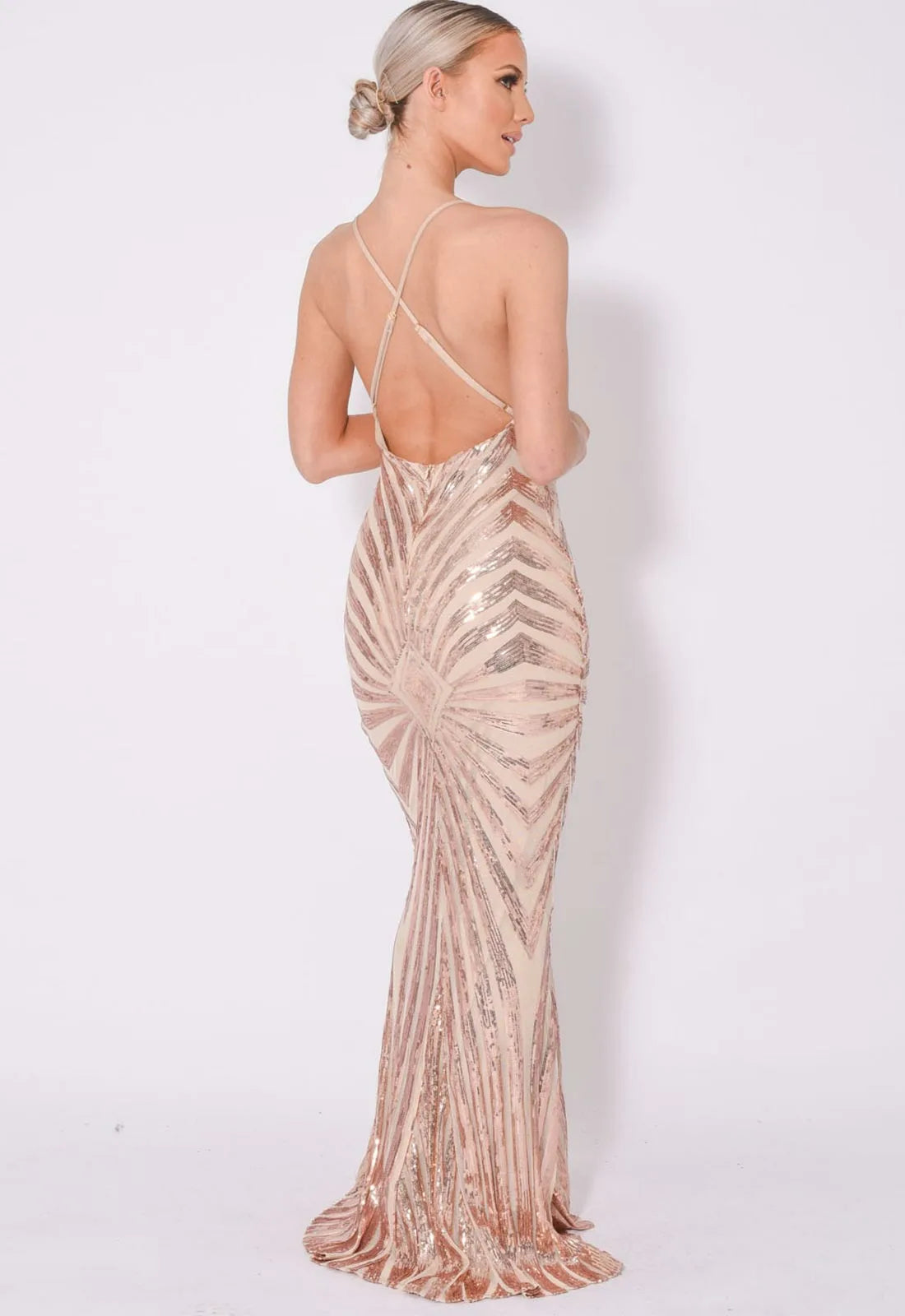 NAZZ Collection Rose Gold Timeless Maxi Dress-84531