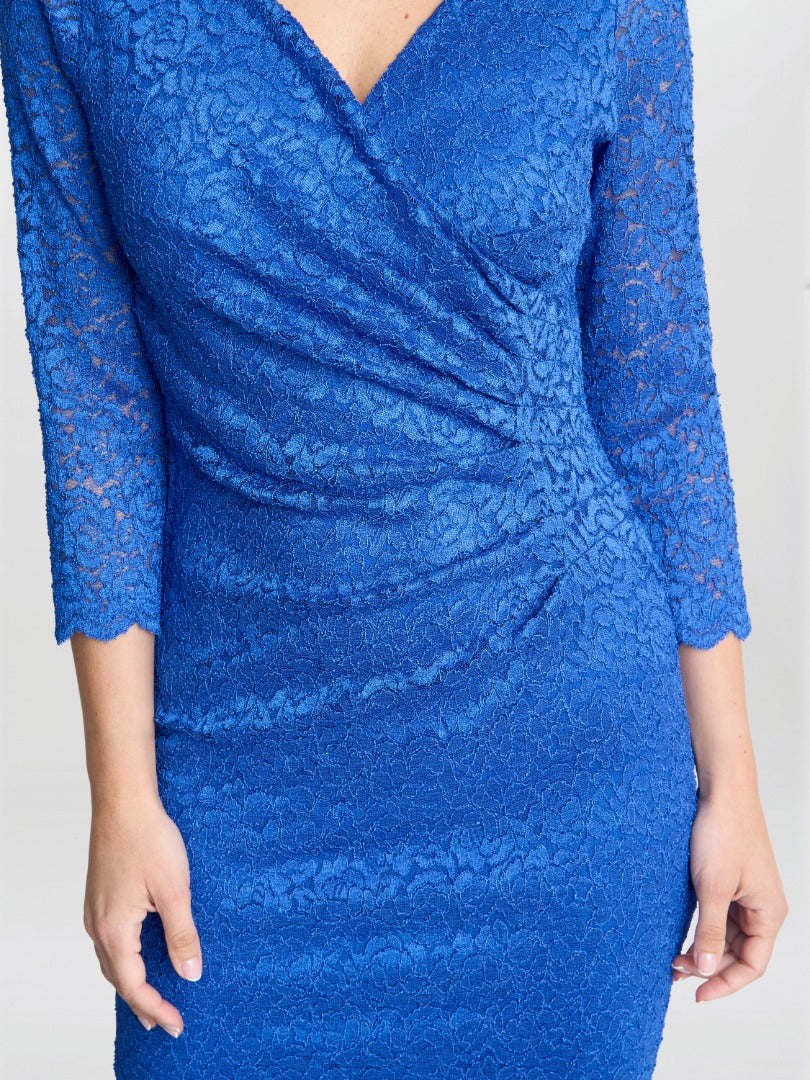 Gina Bacconi Melody Lace Wrap Dress