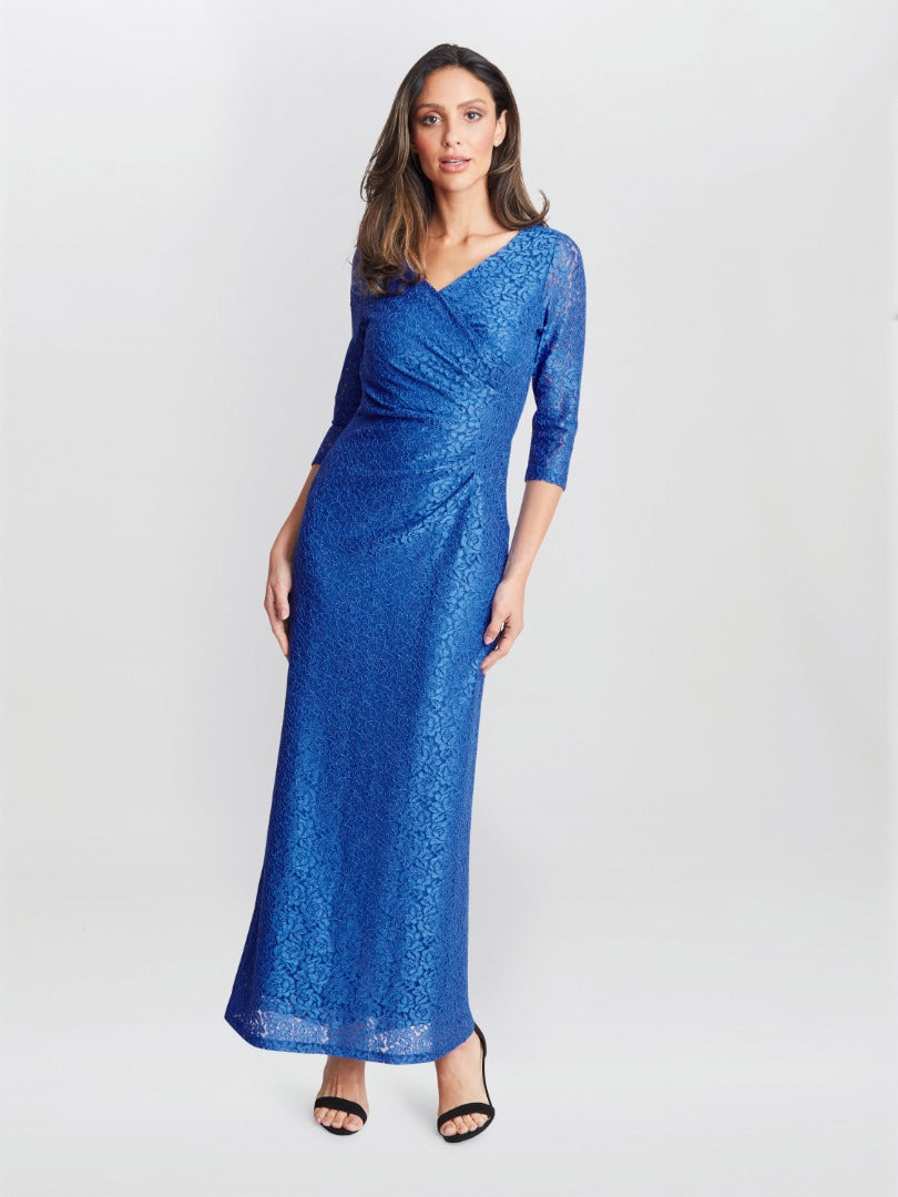 Gina Bacconi Fearne Lace Wrap Maxi Dress
