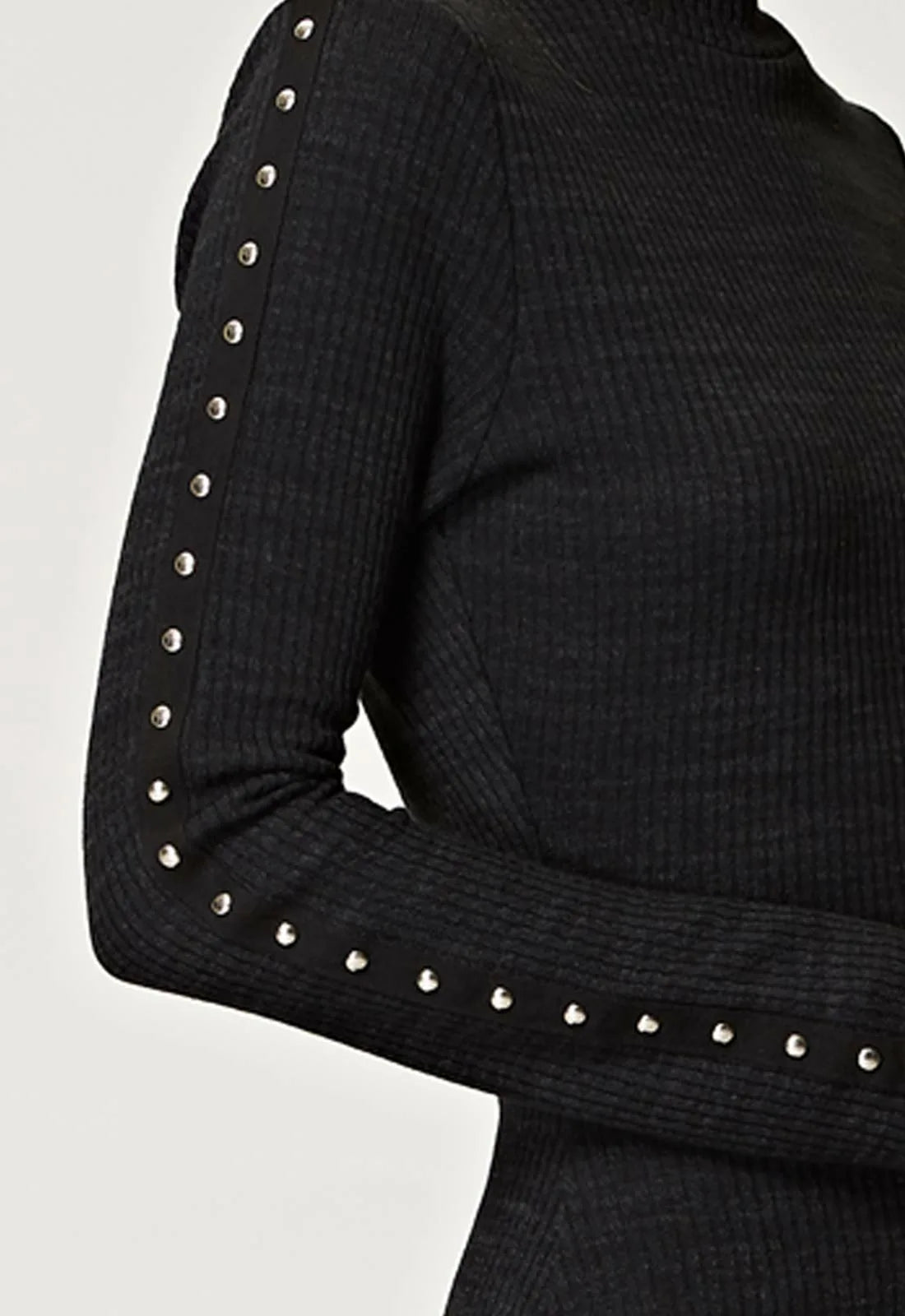 ANGELEYE Black Knit Midi Dress-94540